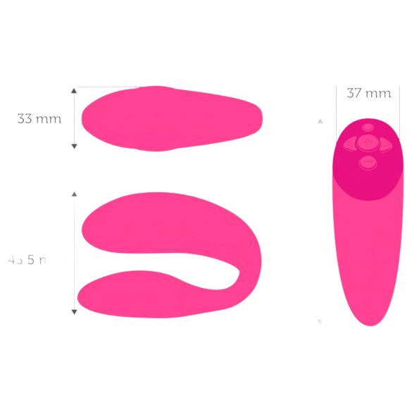 We-Vibe Chorus - Oppladbar, Smart Parvibrator (Rosa)