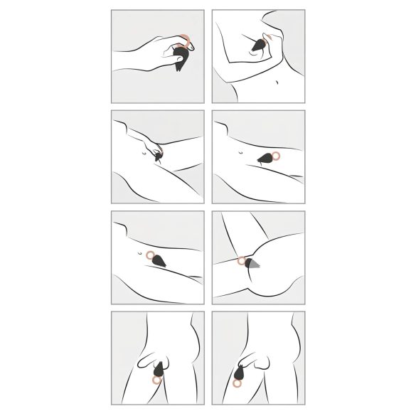 Belou - oppladbar, vanntett klitorisvibrator (svart)