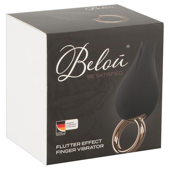 Belou - oppladbar, vanntett klitorisvibrator (svart)