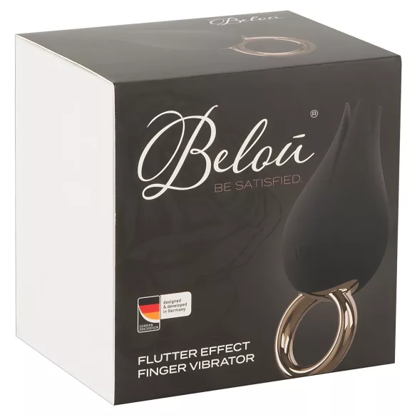 Belou - oppladbar, vanntett klitorisvibrator (svart)