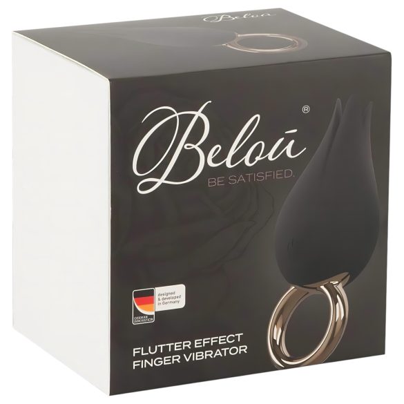 Belou - oppladbar, vanntett klitorisvibrator (svart)