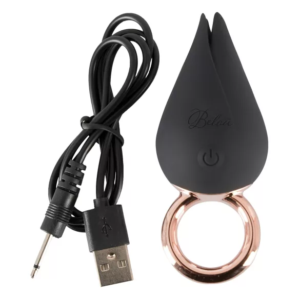 Belou - oppladbar, vanntett klitorisvibrator (svart)