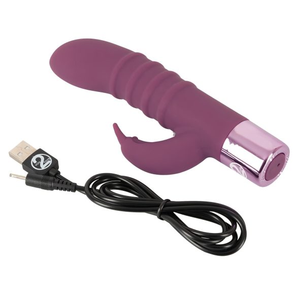 Rabbit Vibe - oppladbar G-punktvibrator med klitorisstimulator (lilla)