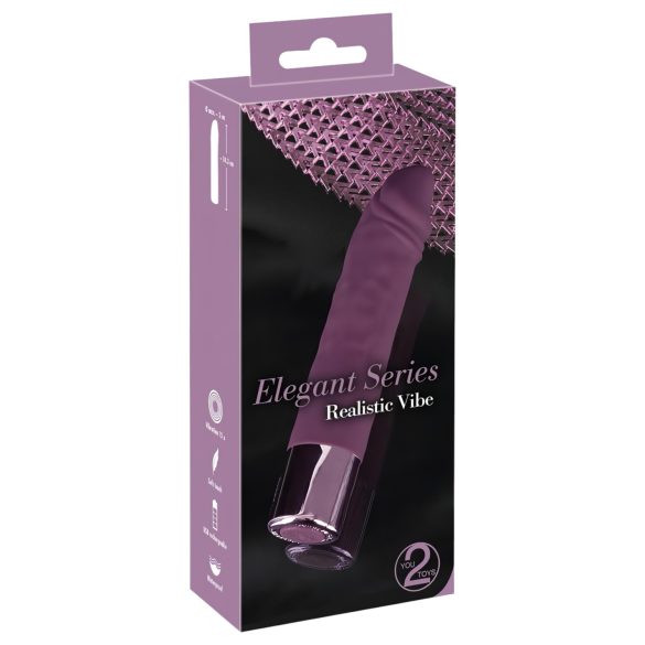 You2Toys Elegant Realistisk - oppladbar, vanntett vibrator (lilla)