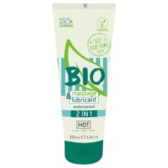   HOT Bio 2-i-1 - vannbasert glidemiddel og massasjeolje (200ml)