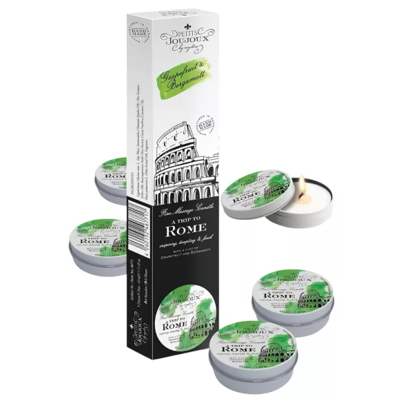 Petits Joujoux Roma massasjelys - grapefrukt-bergamott 5x43 ml