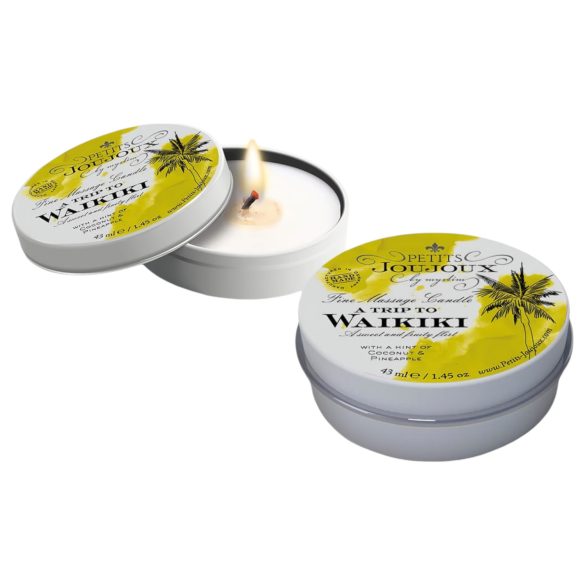 Petits Joujoux Waikiki - Massasje-lys - kokosnøtt-ananas (43ml)