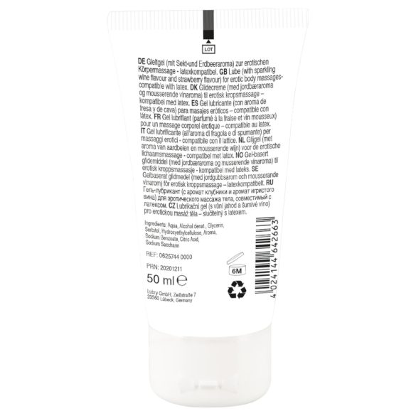 Lick it! - 2-i-1 spiselig glidemiddel - champagne og jordbær (50ml)