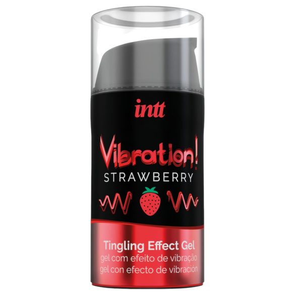 Intt Vibration! - flytende vibrator - jordbær (15ml)