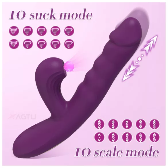 AlvUp - G-punktvibrator med skyvefunksjon (lilla)