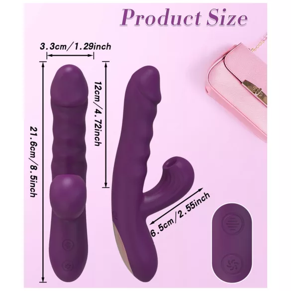 AlvUp - G-punktvibrator med skyvefunksjon (lilla)