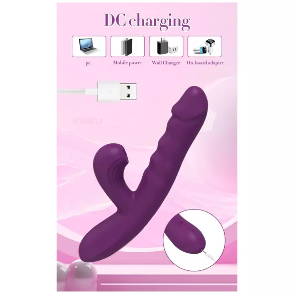 AlvUp - G-punktvibrator med skyvefunksjon (lilla)