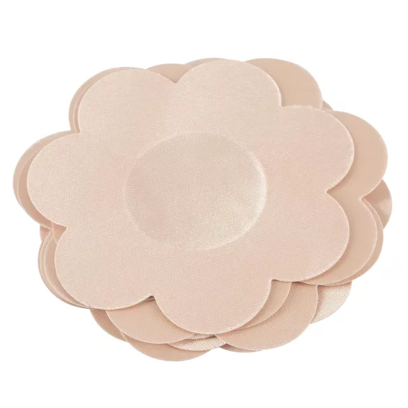 Cottelli brystvortedeksel - blomster, naturlig (12 stk)