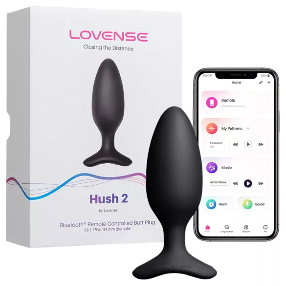 Lovense Hush 2 S - App-styrt analvibrator (38 mm, svart)