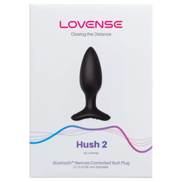 Lovense Hush 2 S - App-styrt analvibrator (38 mm, svart)