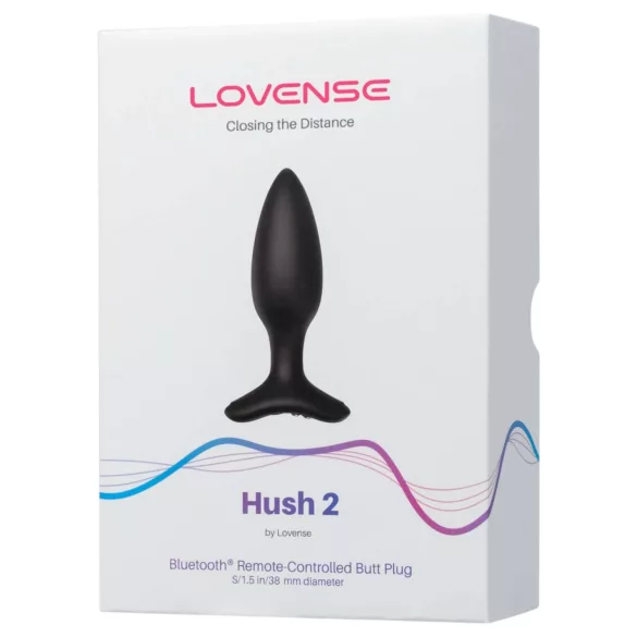 Lovense Hush 2 S - App-styrt analvibrator (38 mm, svart)