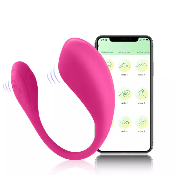 Sunfo - bærbart app-styrt vibrasjonsegg (rosa)