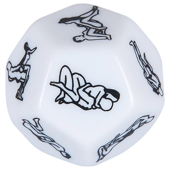 12-sidet sex terning - hvit
