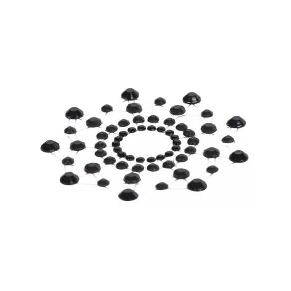 Skinnende sorte nipple-pynt