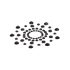 Skinnende sorte nipple-pynt