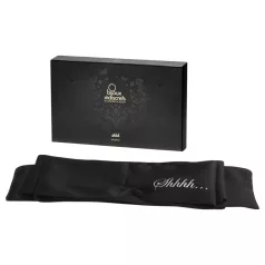   Bijoux Indiscrets Shhh Blindfold - premium sateng bondage‑skjerf (svart)