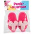 Plysjtøfler rosa - penisformet