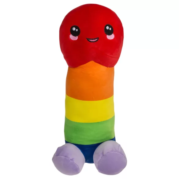 Plysj-penis - 30 cm (regnbue)
