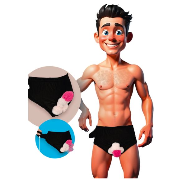 Pumpet undertøy med penis (svart)