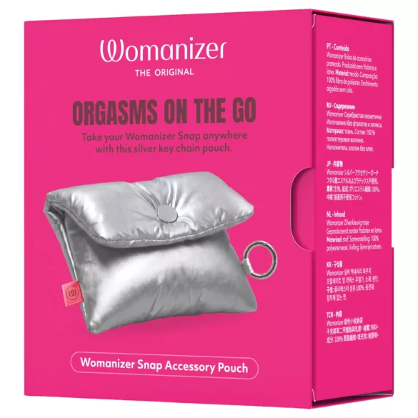 Womanizer Snap - oppbevaringspose med nøkkelring (sølv)
