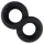 Pulselock Taur - dobbel penis- og testikkelring (svart) - 20 mm
