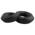 Pulselock Taur - dobbel penis- og testikkelring (svart) - 20 mm