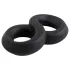Pulselock Taur - dobbel penis- og testikkelring (svart) - 20 mm