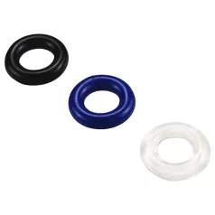 Pulselock Cirkl - TPE-penisring-sett, 3 stk. (svart)