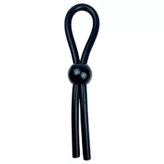   Pulselock Forge - justerbar lasso-penisring i silikon (svart)