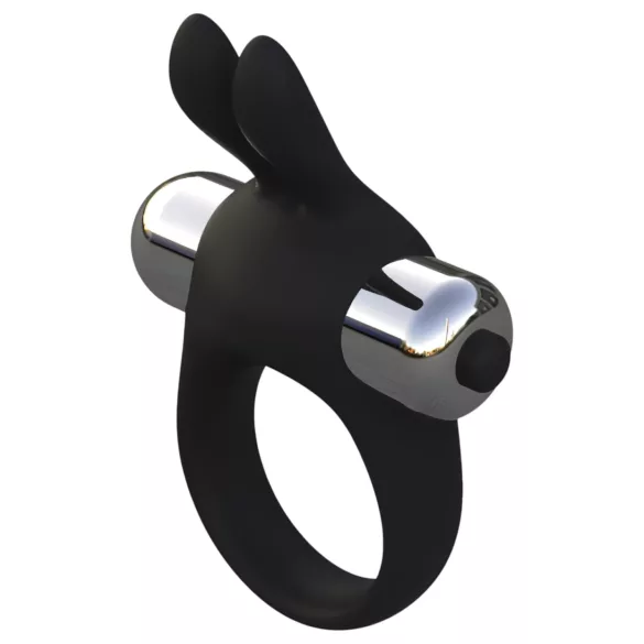 Pulselock Vantr - vibrasjonsring med kanin for penis (svart) - 30 mm