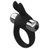 Pulselock Vantr - vibrasjonsring med kanin for penis (svart) - 30 mm