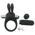 Pulselock Vantr - vibrasjonsring med kanin for penis (svart) - 30 mm