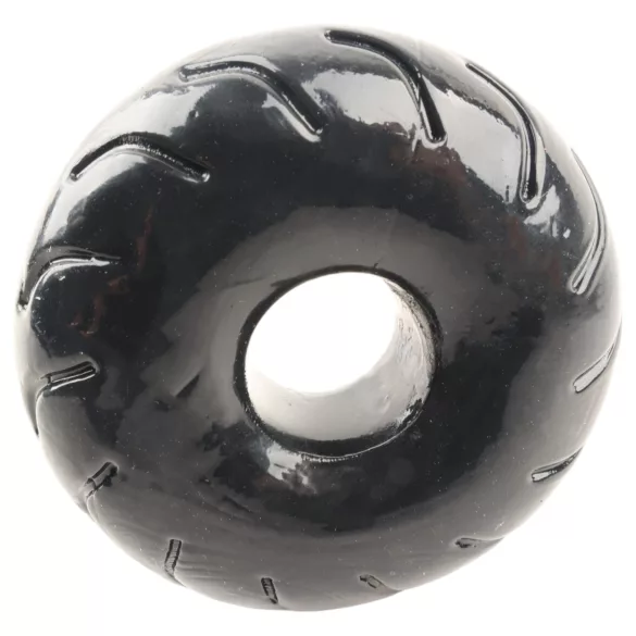 Pulselock Forge - penisring i TPE med hjulmønster (svart) - 19 mm