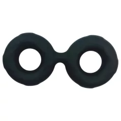   Pulselock Taur - dobbel penis- og testikkelring (svart) - 25 mm