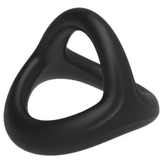 Pulselock Taur - Y-formet penis- og pungring (svart) - S