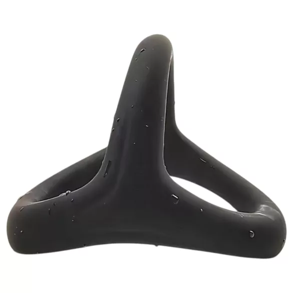 Pulselock Taur - Y-formet penis- og pungring (svart) - S