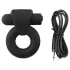 Pulselock Vantr - oppladbar vibrasjonsring for penis og testikler (svart) - 25 mm