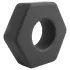 Pulselock Forge - silikon penisering formet som en mutter (svart) - 22 mm