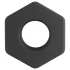 Pulselock Forge - silikon penisering formet som en mutter (svart) - 22 mm