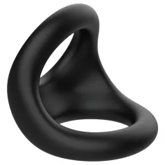 Pulselock Taur - konturert penis- og pungring (svart)