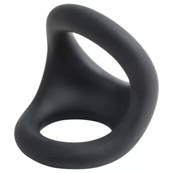 Pulselock Taur - konturert penis- og pungring (svart)
