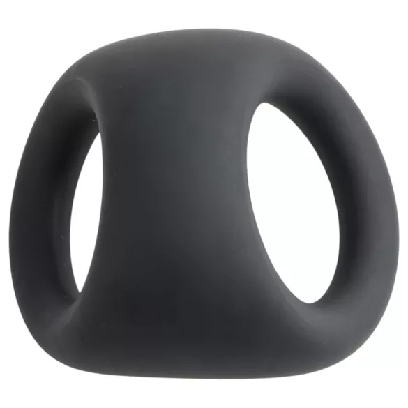 Pulselock Taur - konturert penis- og pungring (svart)