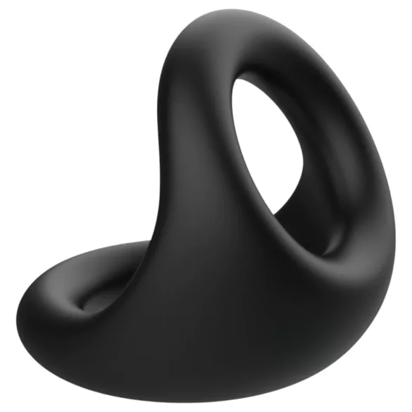 Pulselock Taur - konturert penis- og pungring (svart)