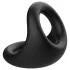 Pulselock Taur - konturert penis- og pungring (svart)