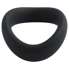   Pulselock Cocktura - vridd penisring i silikon (svart) - 5 cm